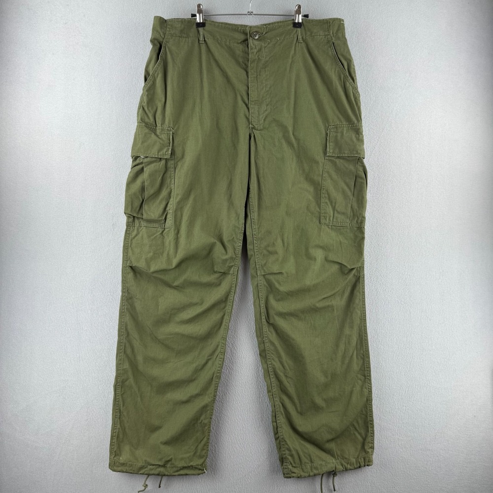 Vintage Vietnam Jungle Pants Mens Large Long OG 107 Poplin Pre-Ripstop Mid 60s